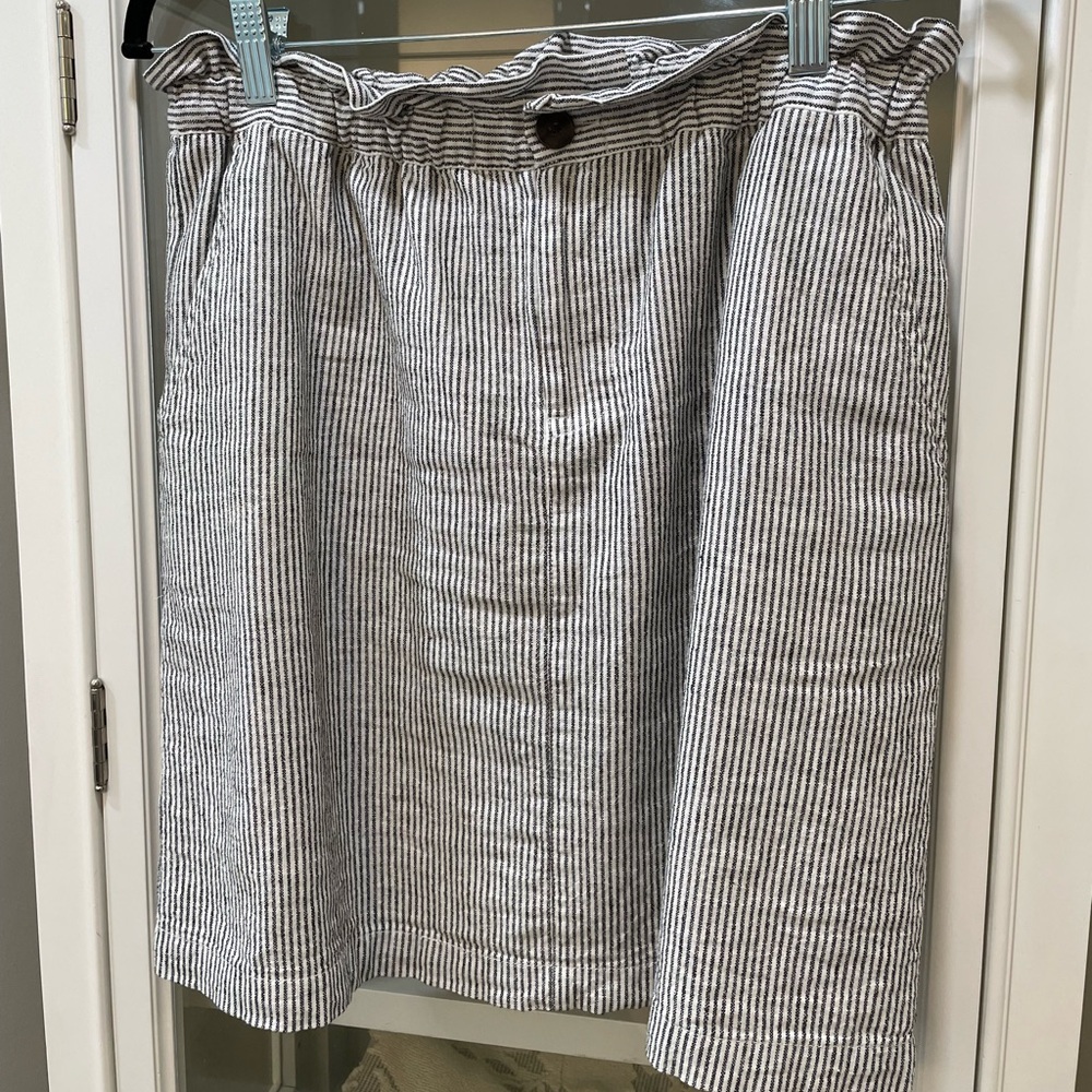 J. Crew Factory Seersucker Paper Bag Skirt